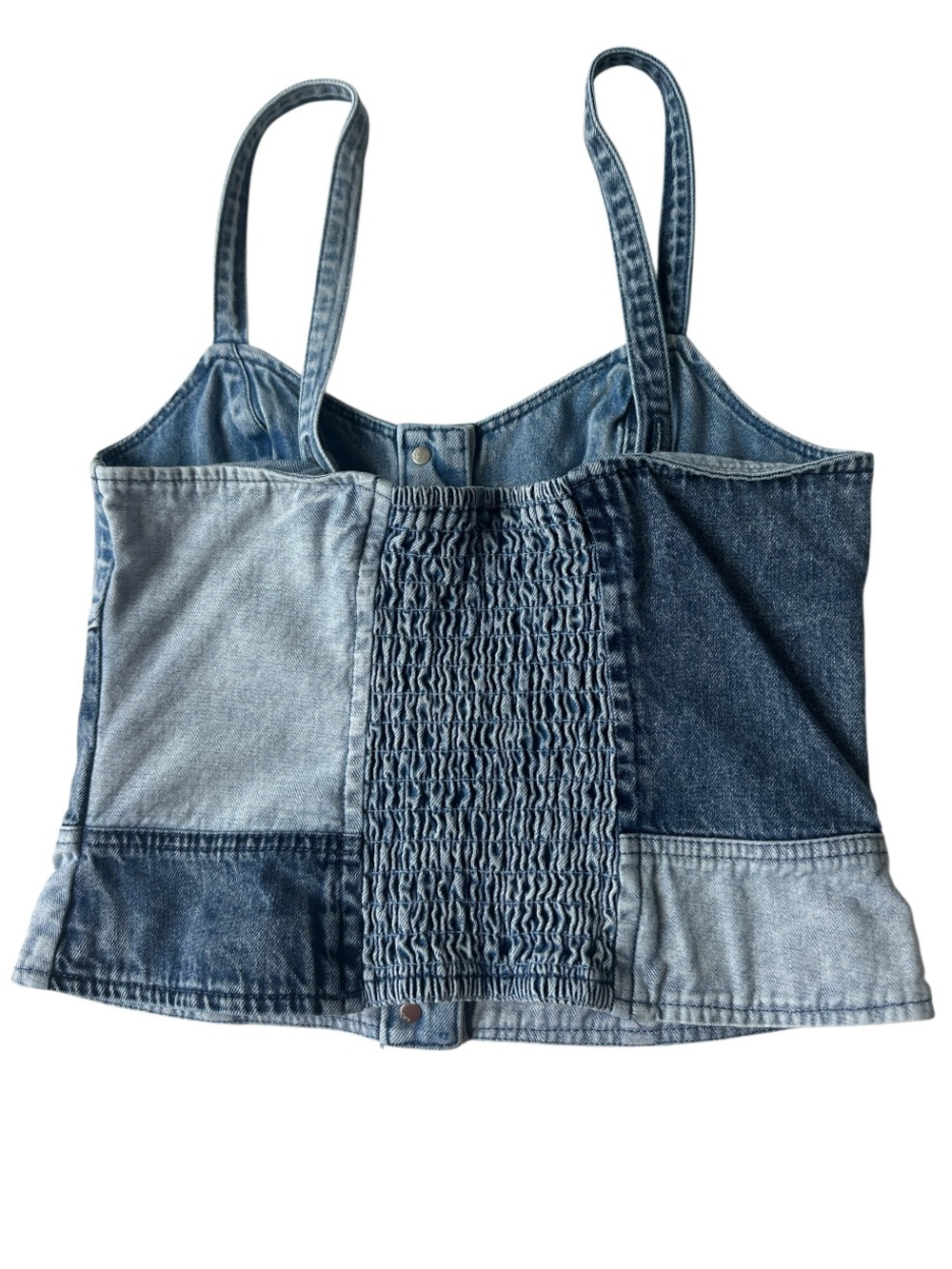 Gap Patchwork Denim Corset Top - Picture 8 of 9
